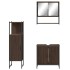 Set de muebles baño 3 pzas madera contrachapada roble