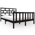 Estructura de cama madera maciza de pino negro 135x190