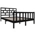 Estructura de cama madera maciza de pino negro 135x190