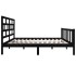 Estructura de cama madera maciza de pino negro 135x190