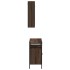 Set de muebles baño 2 pzas madera contrachapada marrón