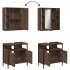 Set de muebles baño 2 pzas madera contrachapada marrón