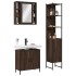 Set de muebles de baño 3 pzas madera contrachapada roble