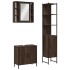 Set de muebles de baño 3 pzas madera contrachapada roble