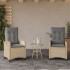 Sillones reclinables jardín y cojines beige mix 2 uds ratán