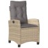 Sillones reclinables jardín y cojines beige mix 2 uds ratán