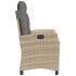 Sillones reclinables jardín y cojines beige mix 2 uds ratán