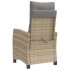 Sillones reclinables jardín y cojines beige mix 2 uds ratán