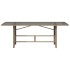 Mesa de jardín superficie de vidrio ratán PE beige 190x80x74