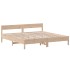 Estructura de cama con cabecero madera maciza pino 180x200