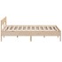 Estructura de cama con cabecero madera maciza pino 180x200