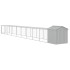 Gallinero y corral acero galvanizado gris claro 117x1017x123