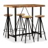 Set de muebles de bar 5 piezas madera maciza