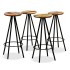 Set de muebles de bar 5 piezas madera maciza