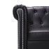 Sofá Chesterfield con forma L cuero sintético