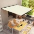 Toldo de carrete manual color crema 350x250