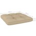 Sillas de jardín cojines 2 uds beige madera de pino