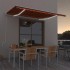 Toldo automático LED sensor de viento naranja marrón 400x300