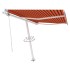 Toldo de pie automático naranja y marrón 350x250