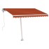 Toldo de pie automático naranja y marrón 350x250