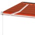 Toldo de pie automático naranja y marrón 350x250