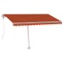 Toldo de pie automático naranja y marrón 450x300