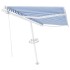 Toldo de pie automático azul y blanco 450x300