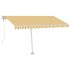 Toldo de pie automático amarillo y blanco 450x350