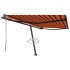 Toldo de pie automático naranja y marrón 400x300