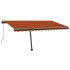 Toldo de pie automático naranja y marrón 400x300