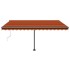 Toldo de pie automático naranja y marrón 400x300