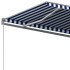 Toldo de pie automático azul y blanco 400x300