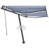 Toldo automático LED sensor de viento azul y blanco 350x250