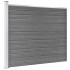 Set de panel de valla WPC gris 353x146