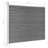 Set de panel de valla WPC gris 353x146