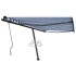 Toldo de pie manual retráctil azul y blanco 400x350