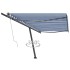 Toldo de pie automático azul y blanco 500x300