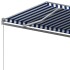 Toldo de pie automático azul y blanco 500x300