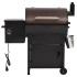 Barbacoa de pellets con chimenea hierro negro 104