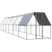 Jaula gallinero de exterior de acero galvanizado 2x12x2 m