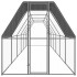 Jaula gallinero de exterior de acero galvanizado 2x12x2