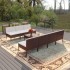 Set muebles de jardín 8 pzas y cojines ratán sintético