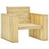 Set de muebles de jardín 3 pzas madera maciza pino