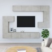 Mueble de pared de TV madera contrachapada gris hormigón