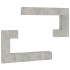 Mueble de pared de TV madera contrachapada gris