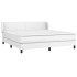 Cama box spring con colchón cuero sintético blanco 160x200