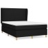 Cama box spring con colchón tela negro 140x190