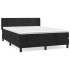 Cama box spring con colchón terciopelo negro 140x200