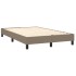 Cama box spring con colchón LED tela gris taupe 120x200