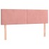 Cama box spring con colchón terciopelo rosa 140x190